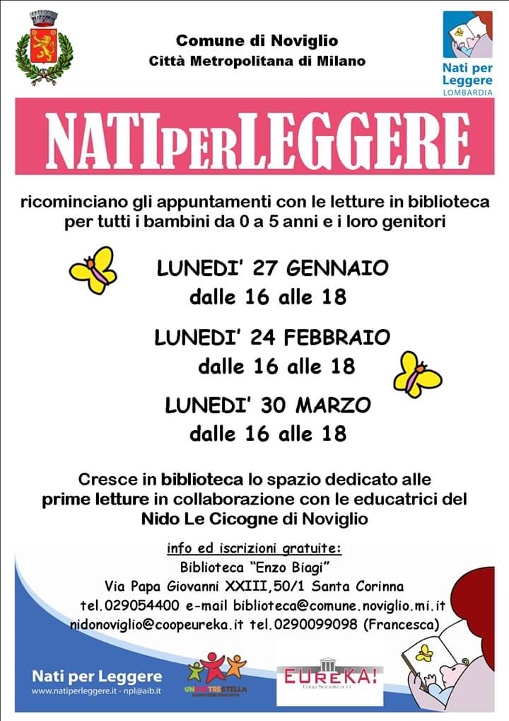 "Nati per leggere" - presso la biblioteca di Santa Corinna.