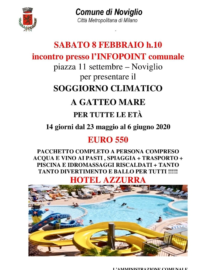 Presentazione soggiorno climatico Gatteo Mare