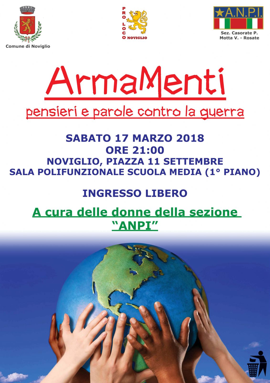 Sabato 17 marzo ArmaMenti