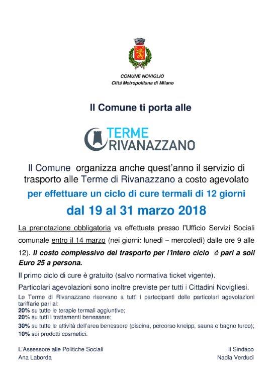 Nuovo Ciclo di cure termali a Rivanazzano (PV)
