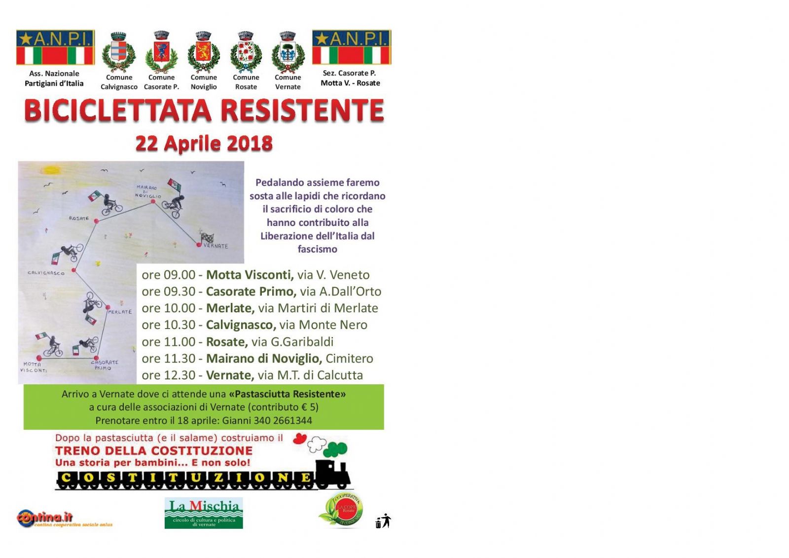 Biciclettata resistente del 22 aprile 2018