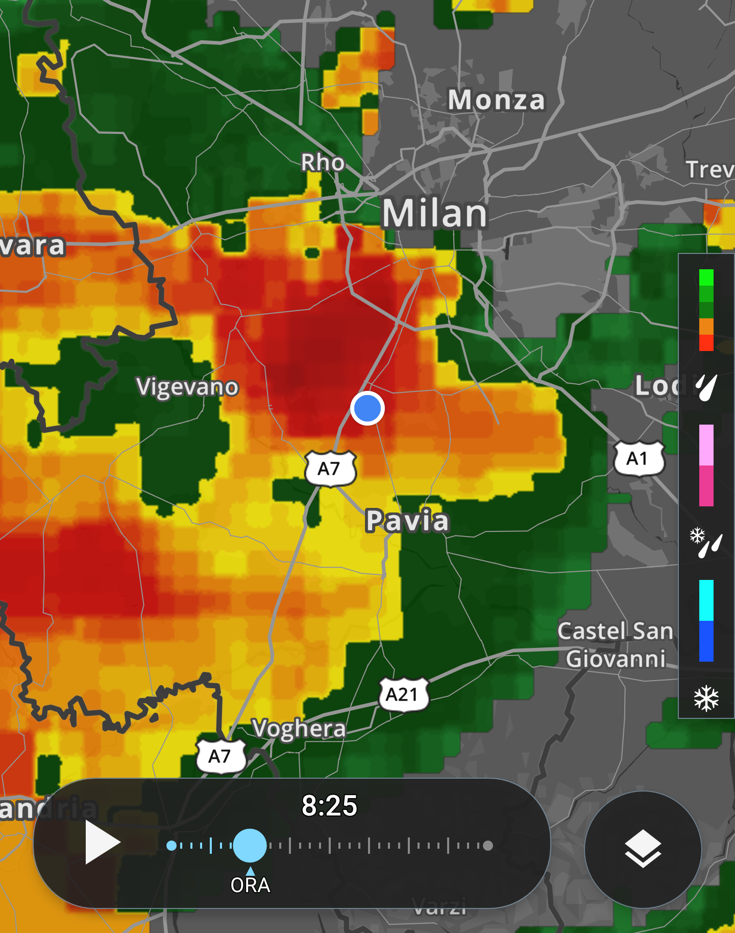 Maltempo sabato 21 luglio 2018
