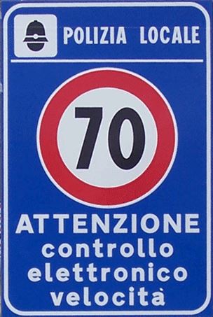 avviso attivazione rilevatori di velocità