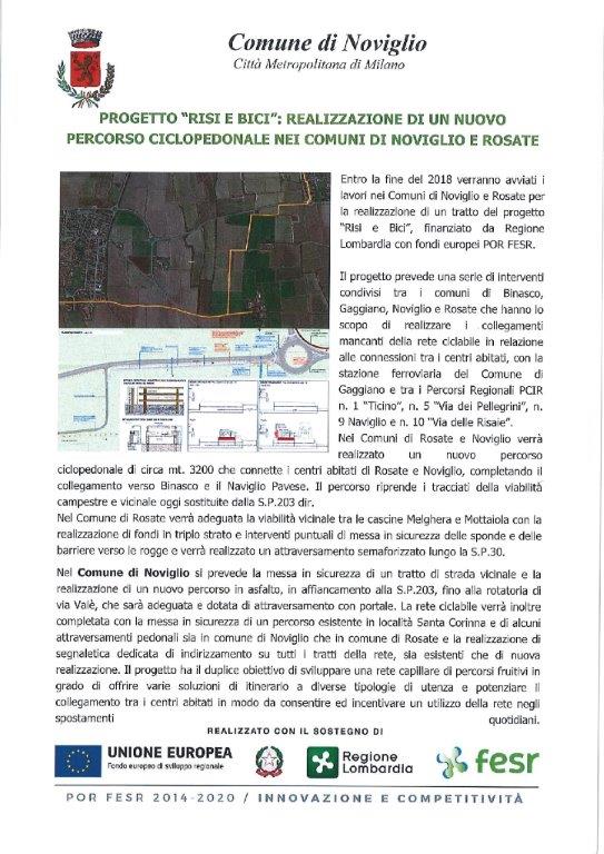 Misura Mobilita' Ciclistica - Progetto Risi e Bici - Collegamento Noviglio/Rosate Ciclopedonale