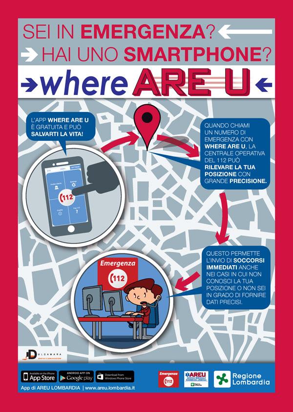 Scarica l'applicazione where are u per le emergenze 112 
