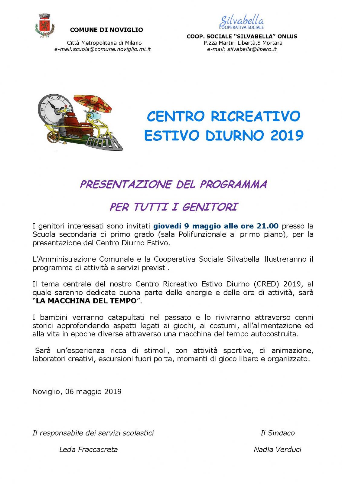 presentazione programma c.d.e 2019