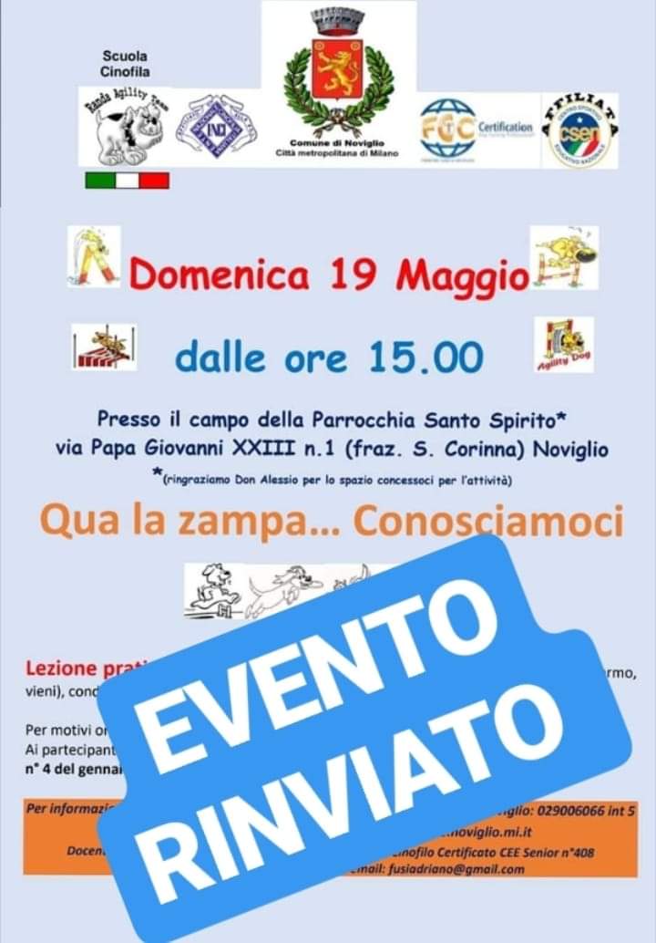 RINVIATO PER MALTEPO Qua la zampa… Conosciamoci