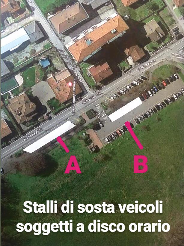 Comunicazione modifica tempi di sosta di alcuni parcheggi di via xxv aprile di noviglio